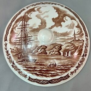 Fair Winds Replacement Lid 8" Transferware ALFRED MEAKIN STAFFORDSHIRE ENGLAND